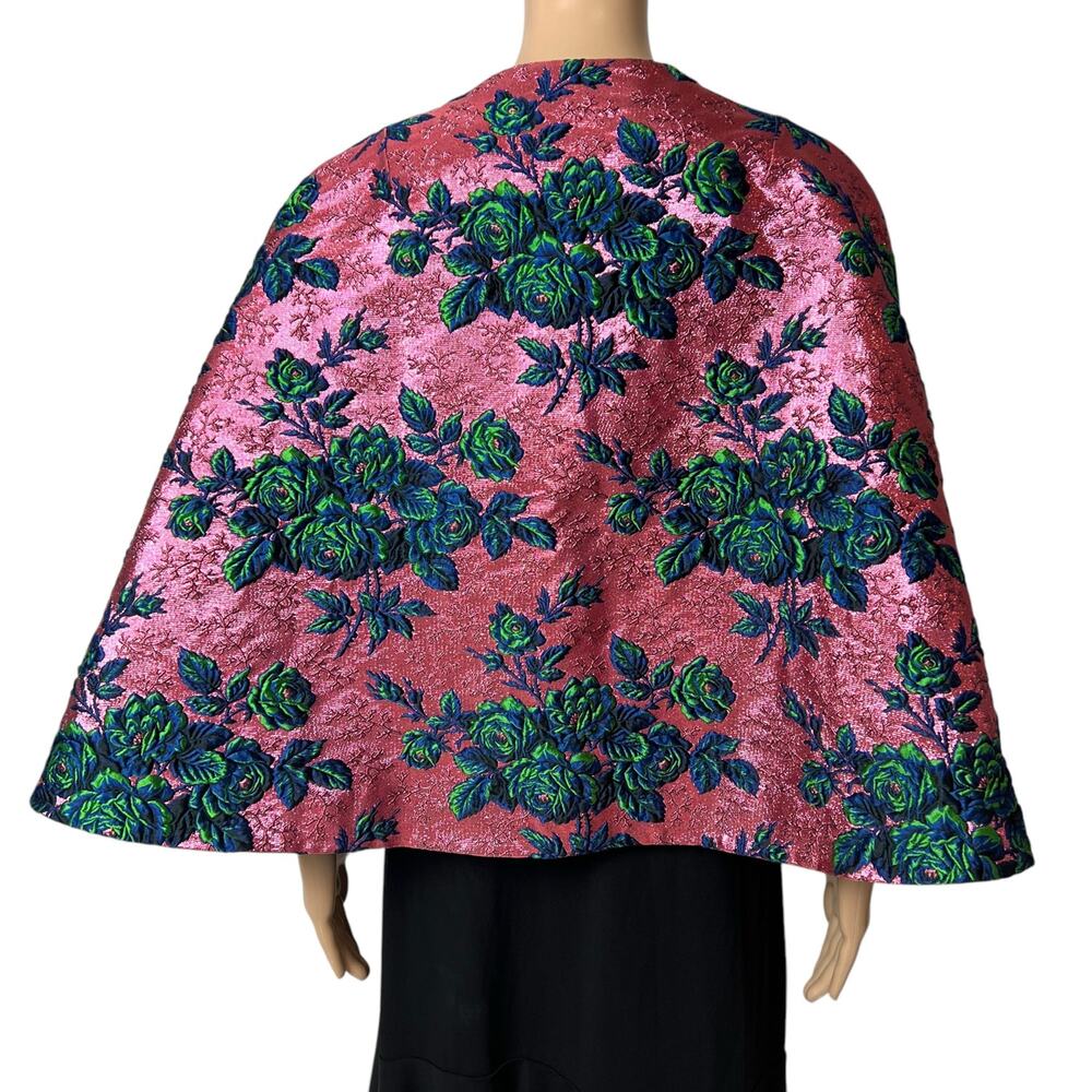 Gucci Floral Embroidered Brocade Cape - Picture 2 of 10